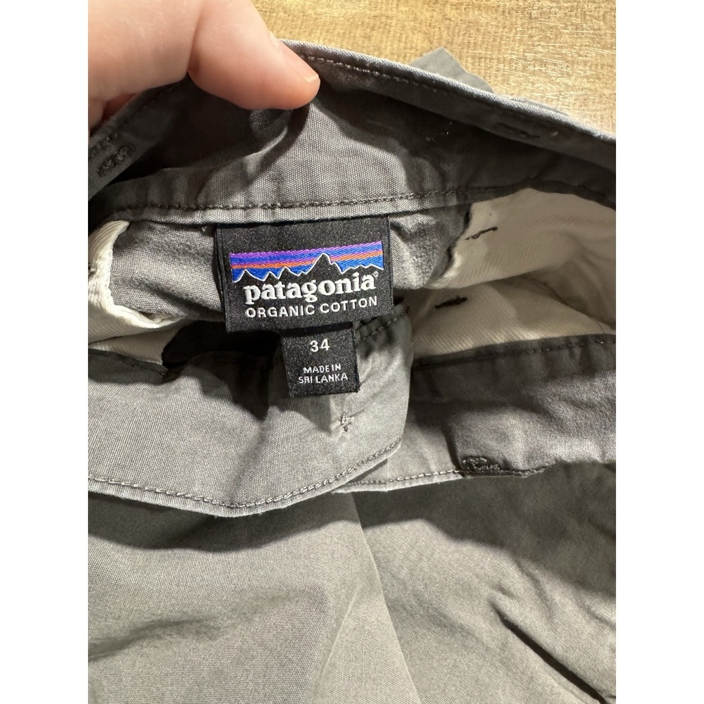 Patagonia Shorts Mens 34 Chino Pockets Button Outdoor Organic Cotton Gray - Picture 3 of 3